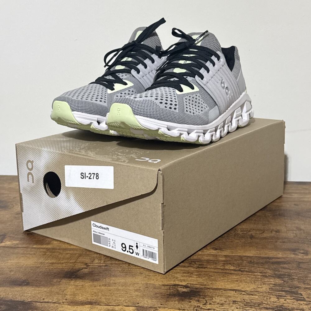 Women’s On Cloud‎ Cloud Swift Alloy Glacier Sz 9.5 New W/box.